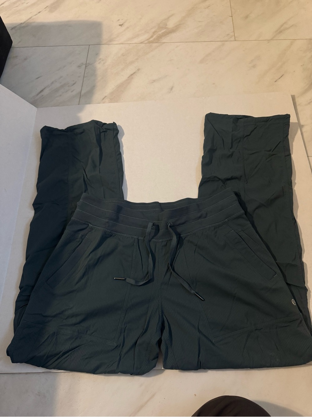 lululemon athletica Dark Green Drawstring Track Pants